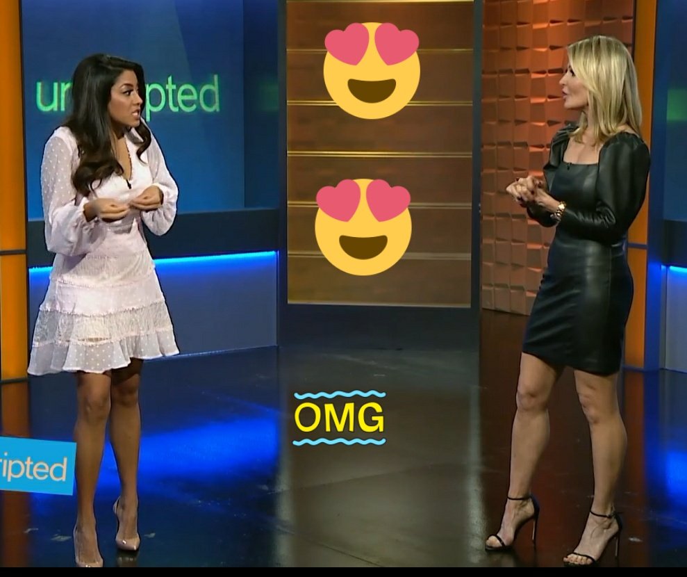 watchertv2000's tweet image. Gorgeous 🤩🤩😍😍😘😘😘entertainmentbabe @DaynaDevon Sexylegs Dayna MiniskirtBabe Dayna Best weekend show @KTLA #LAUnscripted