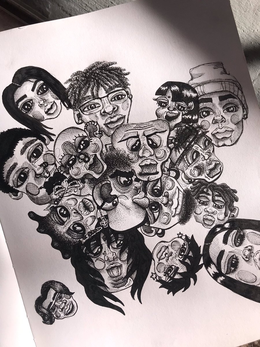 tsullyart's tweet image. ive been having fun sketching random faces lately