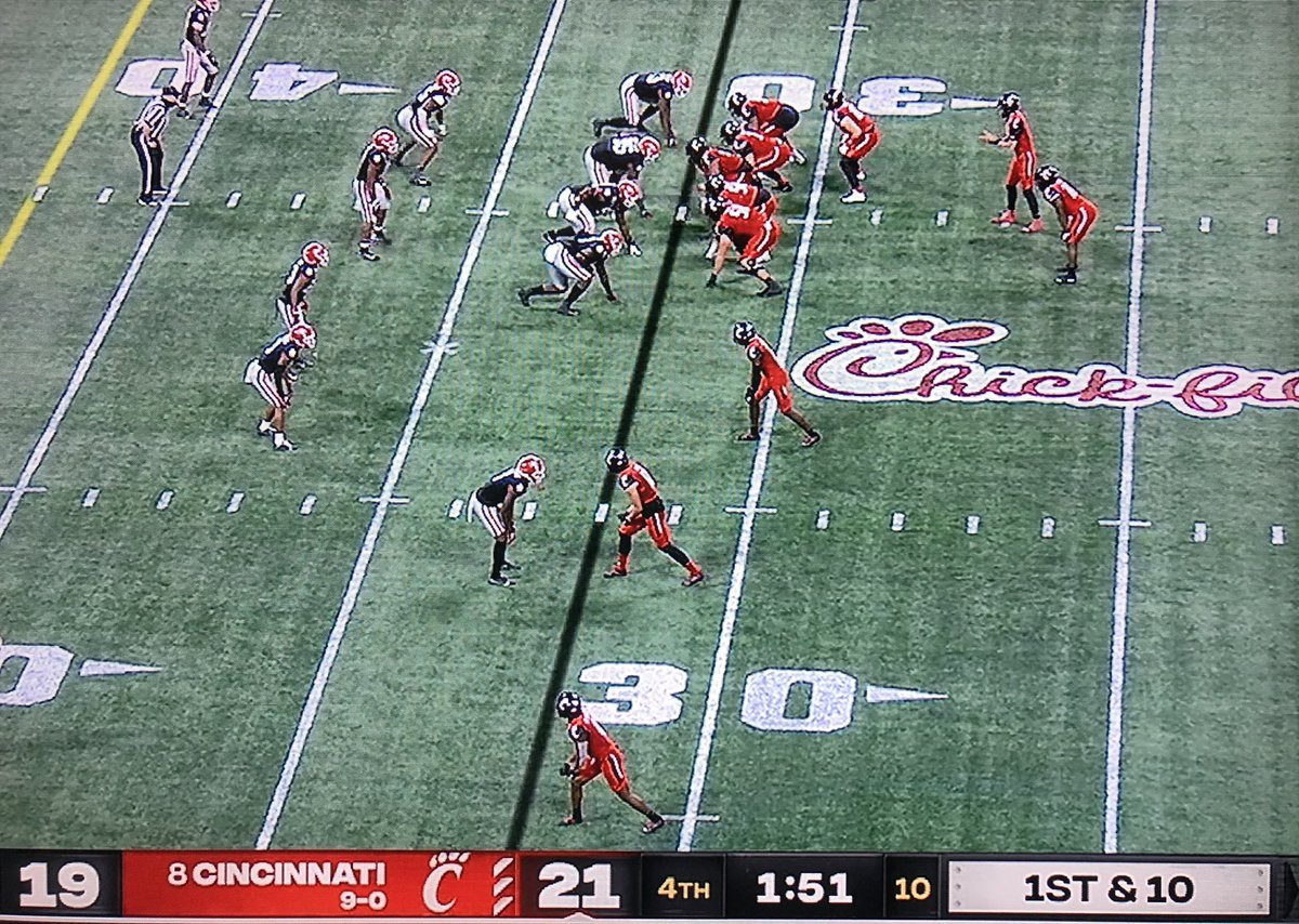 Cincy snapped the ball on a moving game clock with 12 & 10 seconds left on play clock....22 seconds Cincy saved for UGAthen without any UGA timeouts & 1:41 left Cincy passed deep on 3rd & 2 rather than running40 seconds savedWith 7 seconds left UGA kicked game winning FG