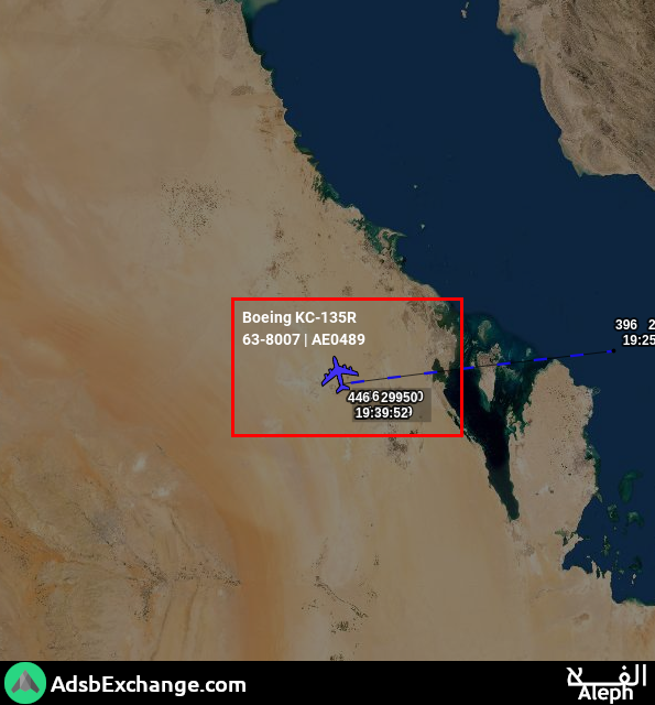 no_itsmyturn's tweet photo. 2055Z
#USAF 🇺🇸 KC-135R
63-8007 | #AE0489 
Last track @ 1939Z over #KSA 🇸🇦 (26.058765  49.05482) 
  
https://t.co/RNsiq0V7Fp https://t.co/ZhhJatjGJ4