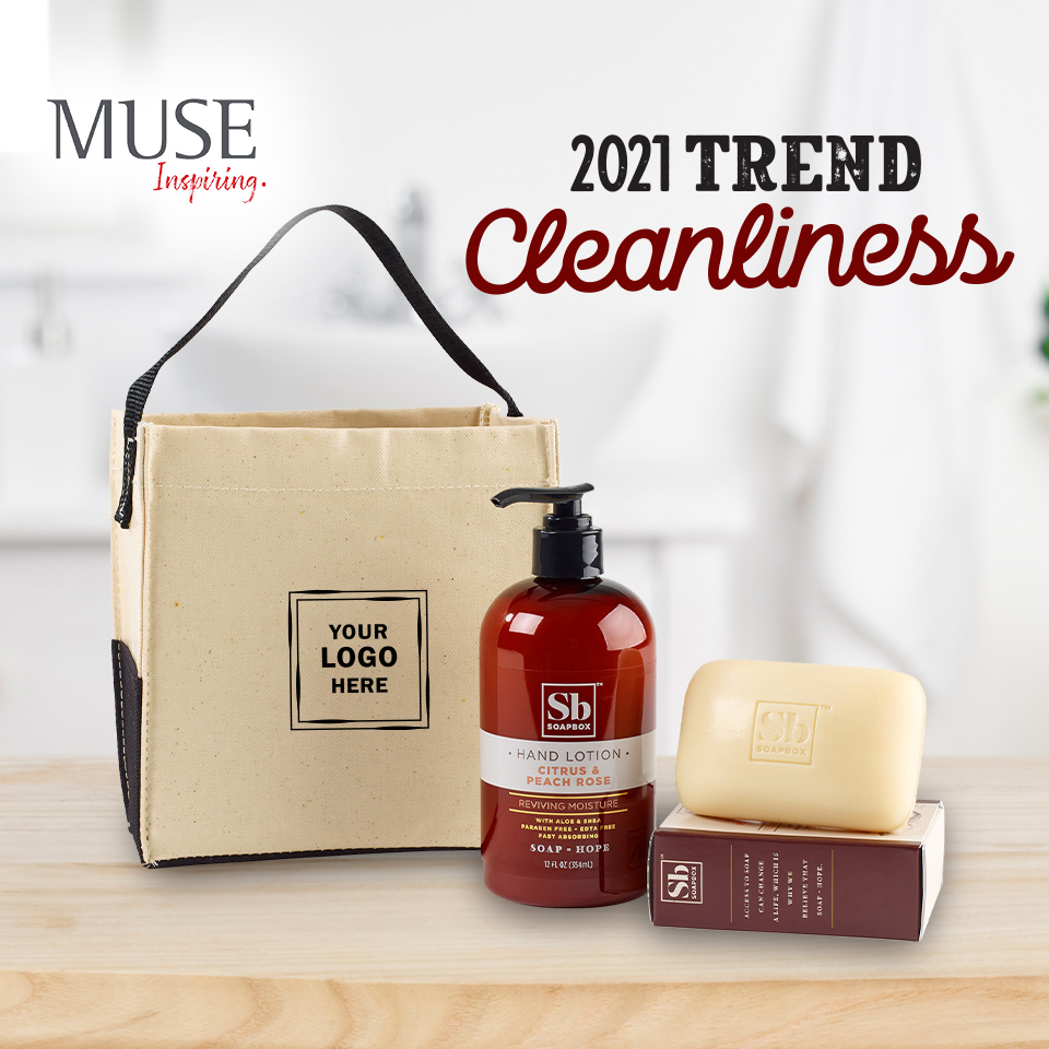 MuseSolutions's tweet image. Make staying clean and well a little more fun for your clients with a soap and lotion set in a custom bag. Promote your brand while helping clients stay clean and safe! Reach out today&amp;amp; visit museonline.net
#muse #museinspiring #trendingproducts #promotrends