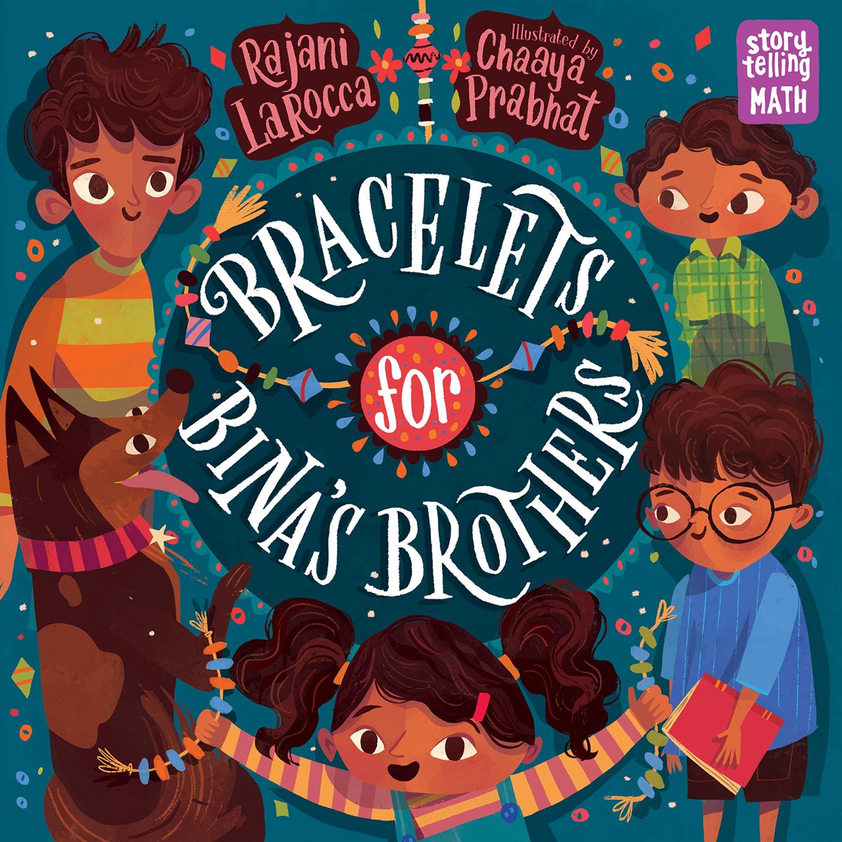 BRACELETS FOR BINA'S BROTHERS by  @rajanilarocca and  @chaayaprabhat is part of  @charlesbridge's fun and much-needed Storytelling Math series. Releases 4/20/21.