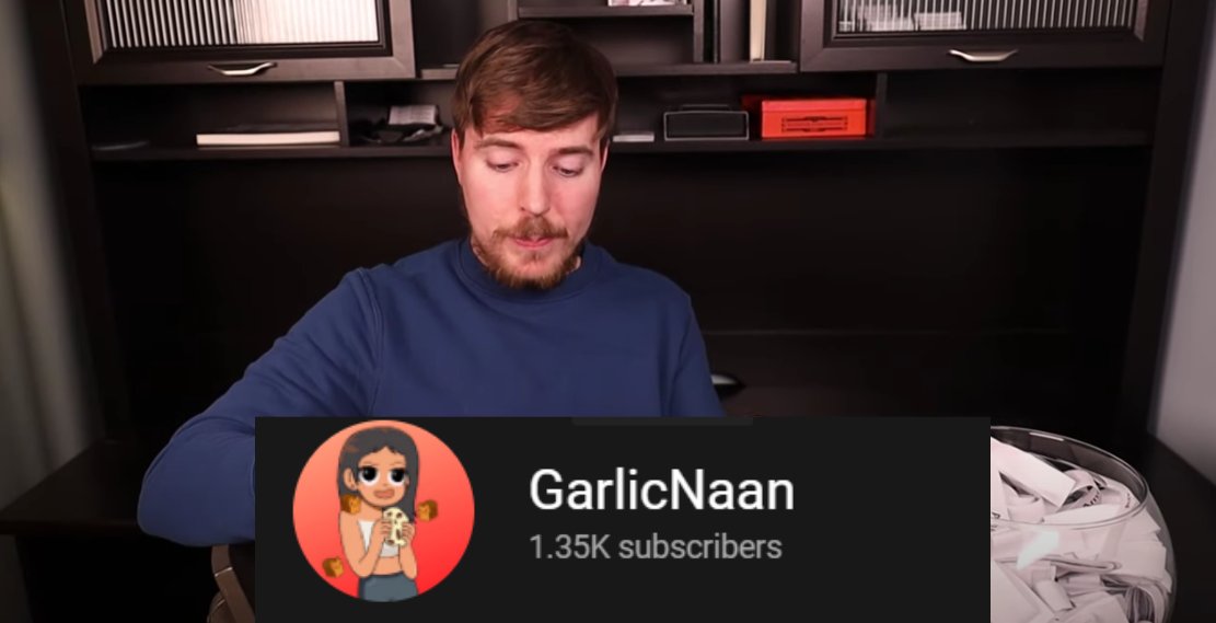 NaanGarlic's tweet photo. #BeastRewind MrBeast said it himself, you must like and subscribe!! /j https://t.co/yvYVErASDA