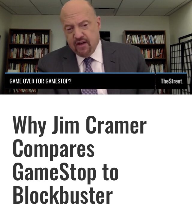 HAPPY NEW YEAR FRIENDS! To start off 2021, I’m going to debunk the popular myth that GameStop is the next Blockbuster. CC:  @jimcramer  $GME