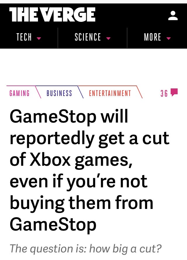 9/ Big problem for  $GME is their highest-margin revenue (the bread and butter) is pre-owned, and as gaming becomes digital, that will cease to exist. But unlike Blockbuster,  $GME is actively trying to pivot to a digital model, not doubling down on Brick & Mortar. (See  $MSFT deal)