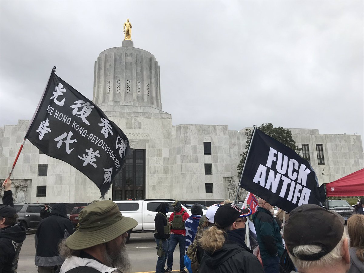 Lots of differing messages at the Oregon State Capitol today