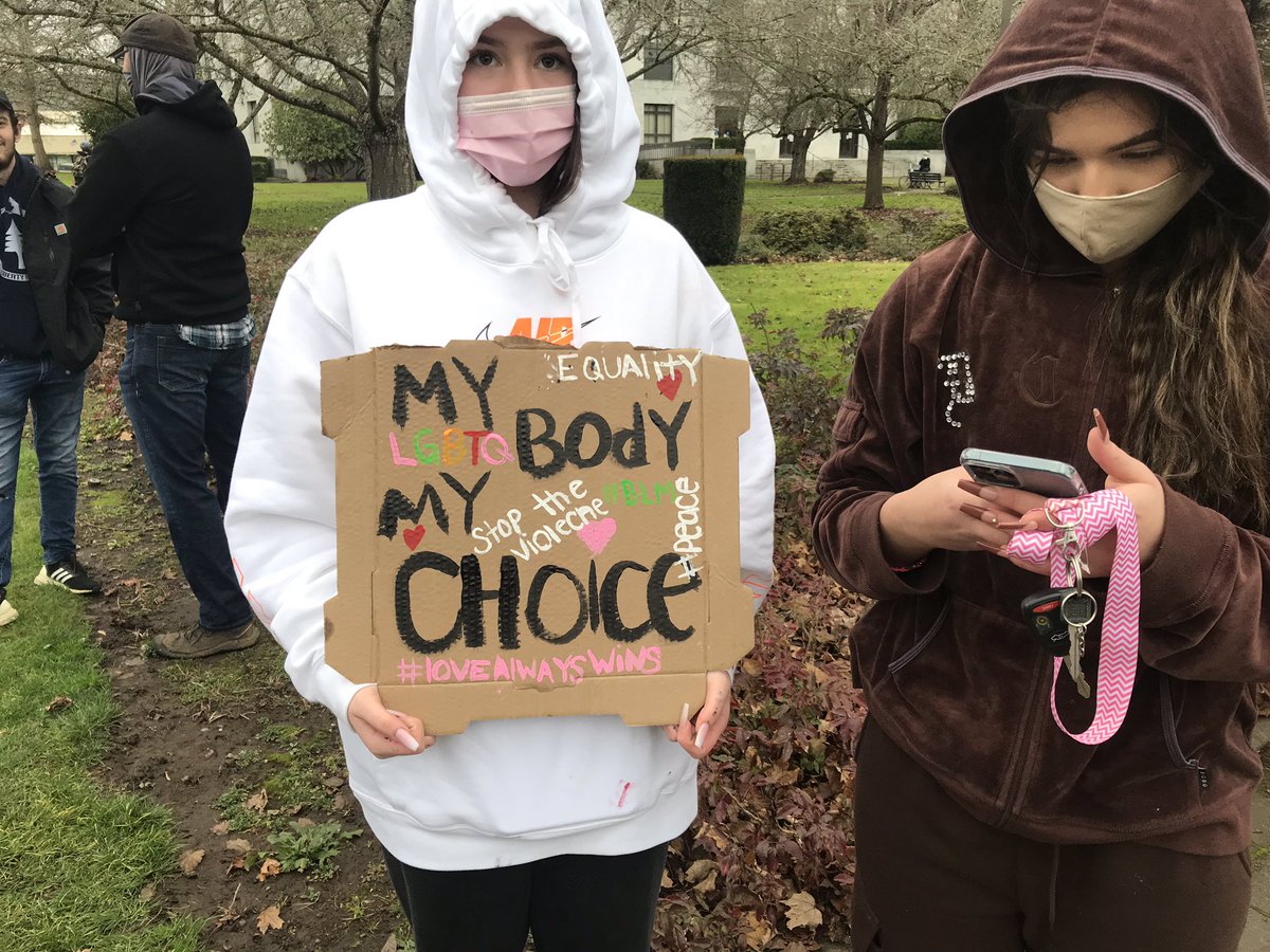 Lots of differing messages at the Oregon State Capitol today