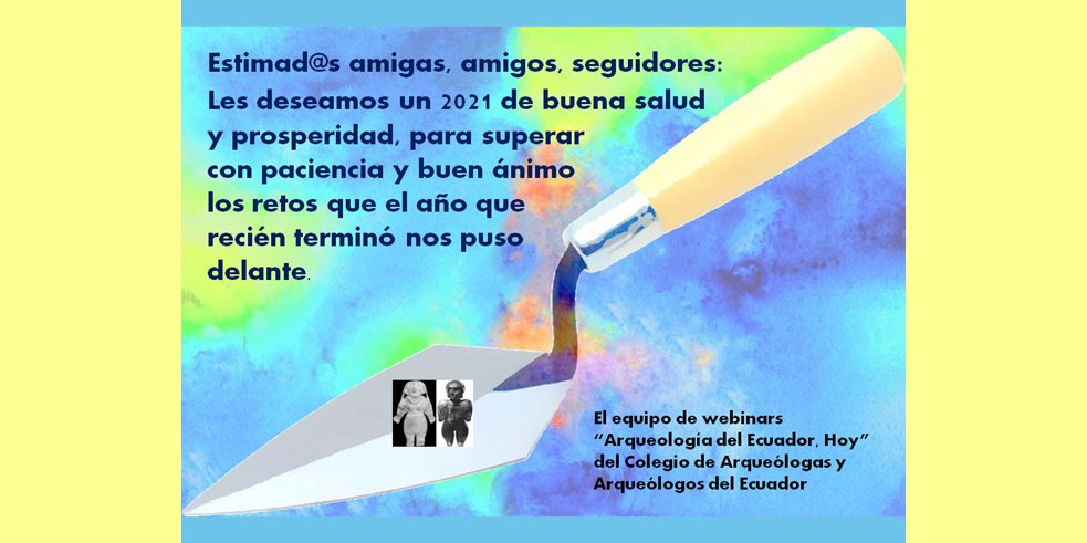 Pronto reiniciaremos nuestros #webinars
#arqueología #Ecuador #Archaeology