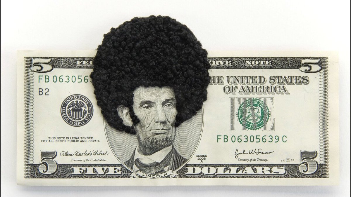 Since Twitter is on about the #EmancipationProclamation today, thought I’d add my piece Afro Abe to the mix. (Worth much more than face value BECAUSE of the Afro BTW.)