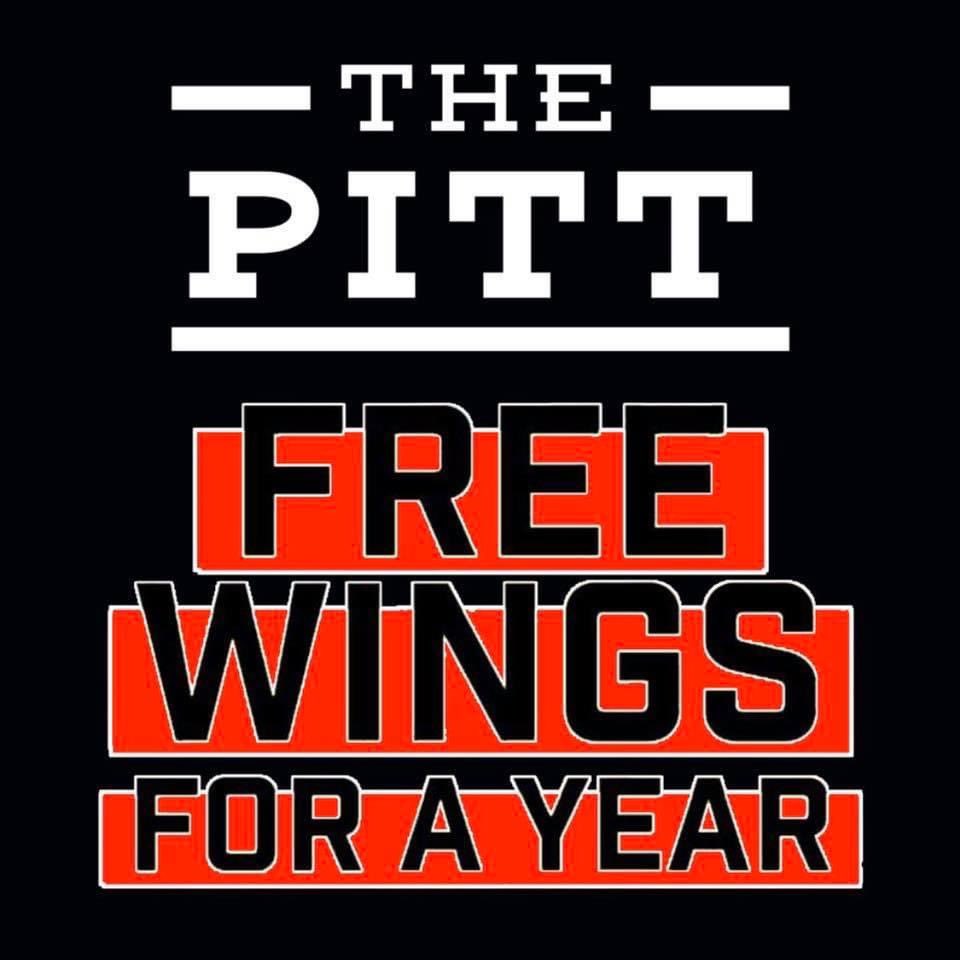 ThePitt_Bar's tweet photo. WIN FREE WINGS FOR A YEAR!!!!

Guess the # of wings we’ve sold from January 1st through December 31st of 2020 and win a FREE 12 pack of Boneless Wings EVERY week for a YEAR!

RULES:
- FOLLOW us
- RETWEET this
- REPLY your guess (on original post)

*Winner announced Jan 5th* https://t.co/1JWXsHTyzm