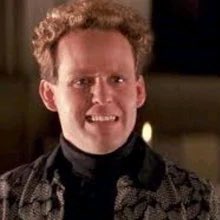 Dr. Janosz Poha. Looked permanently scared. Kidnapped a baby because a painting told him to.