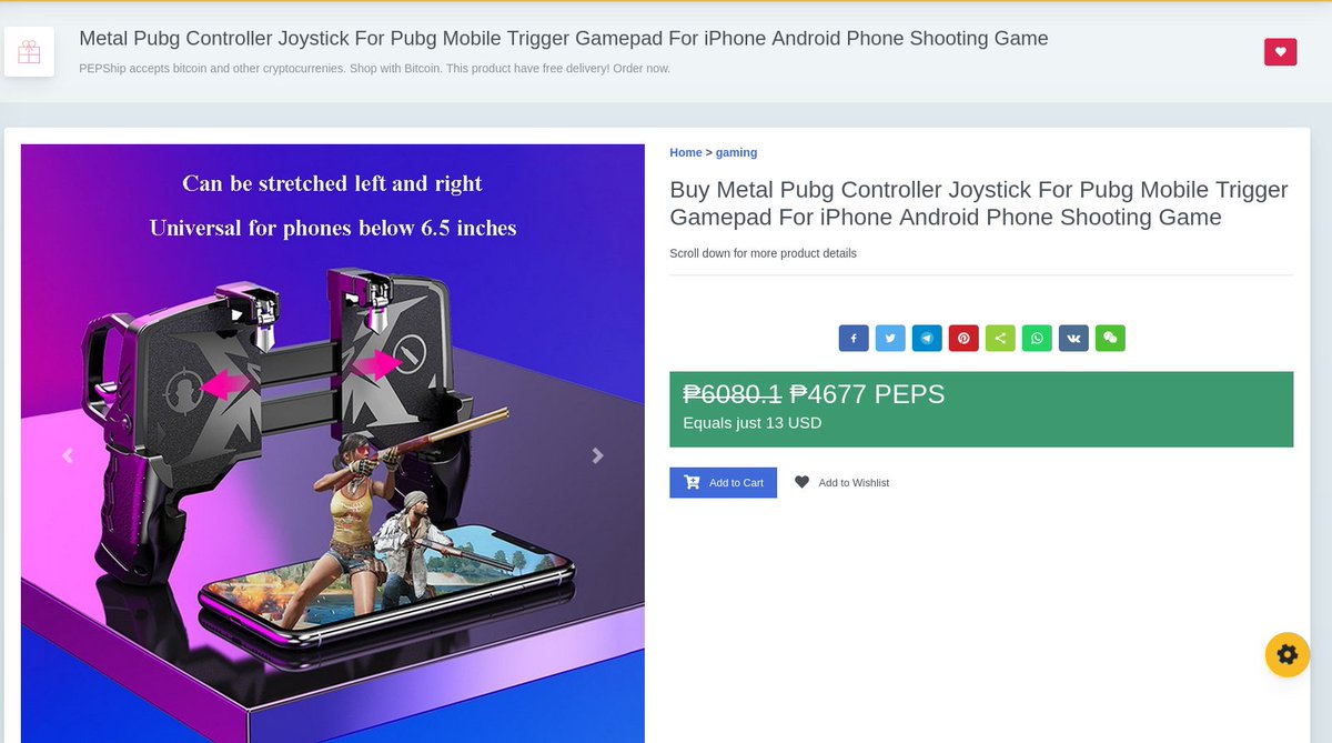 🚀Buy products at the world's largest store that accepts #Altcoins #PEPSHIP

-> Freight #free
-> 5% discount on any product buying with #PEPS
-> International products

#PEX #DeFiNews $BTC $TRX $DASH <a href="/justinsuntron/">H.E. Justin Sun 👨‍🚀 (Astronaut Version)</a> @rambrissi <a href="/cz_binance/">CZ 🔶 BNB</a> <a href="/VitalikButerin/">vitalik.eth</a>

pepship.com/show.php?i=260