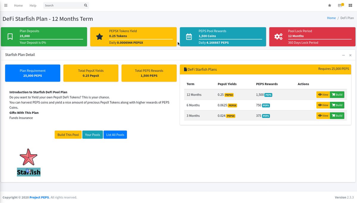 🚀Come to be a #PEPS Starfish.

🚀Get the #DeFi $PEX token from the #PEPS ecosystem.

🚀Invest 25k PEPS, harvest #token #DeFi $PEX, $PEPS

pepsx.online/poolplan.php?p…

$PEX #DefiNews #TRX #tron <a href="/justinsuntron/">H.E. Justin Sun 👨‍🚀 (Astronaut Version)</a>  <a href="/DeFi_JUST/">JUST DAO</a> @Tronfoundation