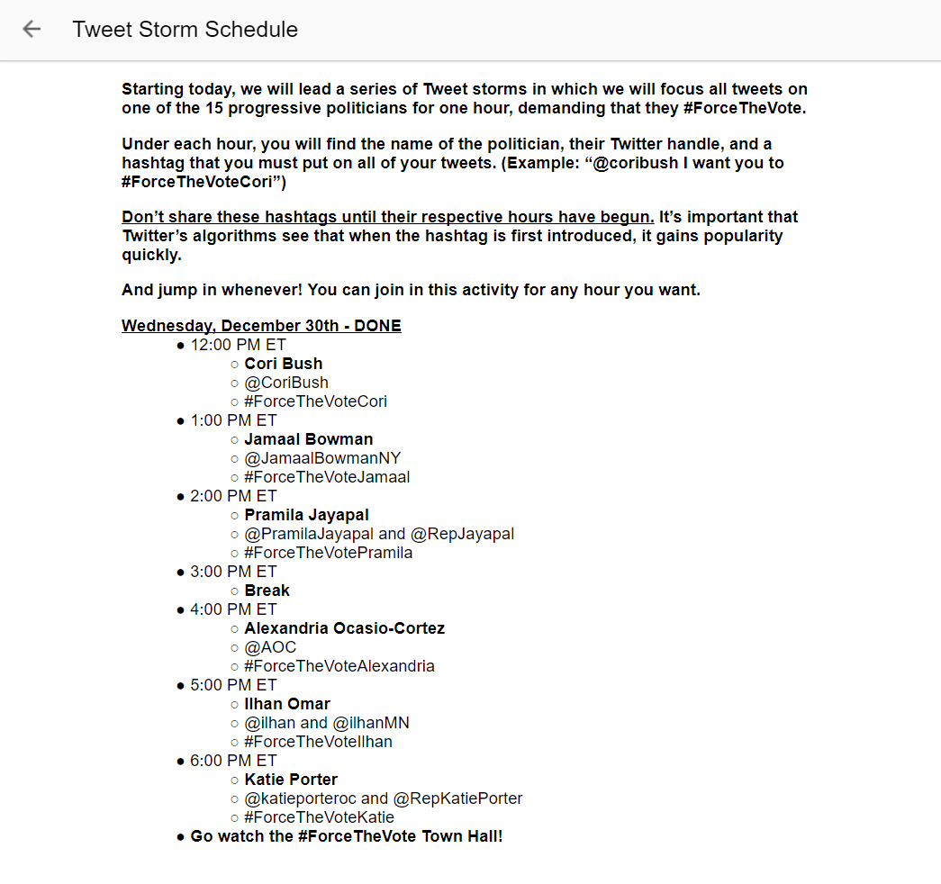 Adding to that, here are some exciting things that are going on in the  #ForceTheVote slack. CW: Soul-crushingly bleak.