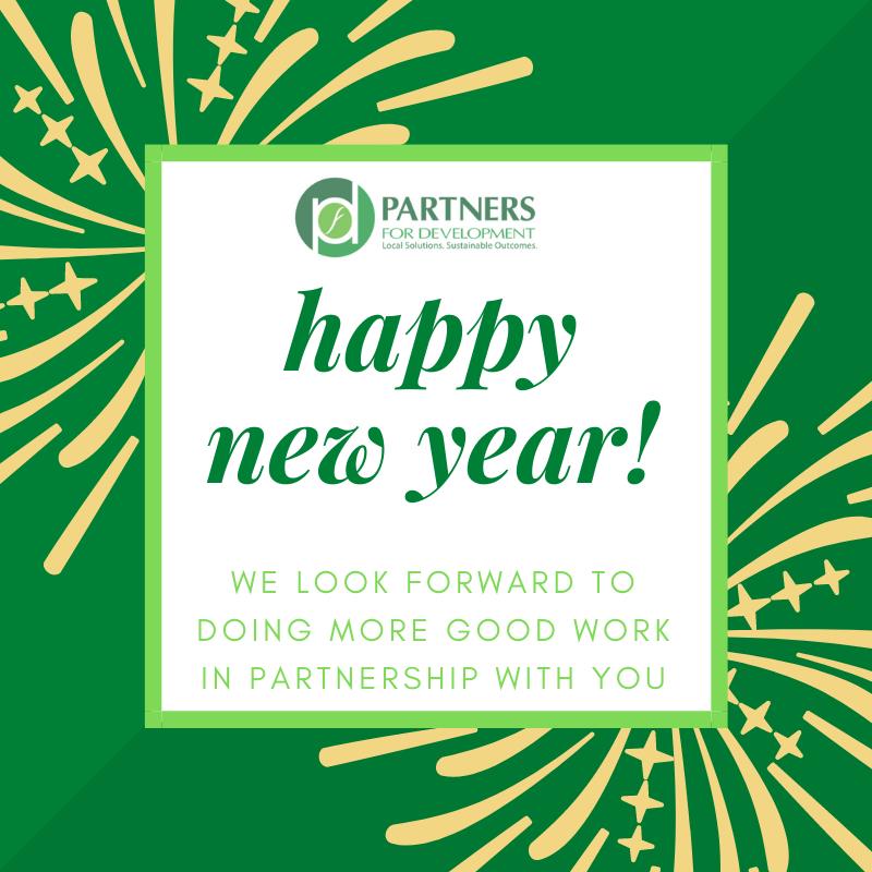 Partners4Dev's tweet photo. Happy New Year 2021, from PfD! We are grateful for all of our wonderful #donors-- from individuals to institutions. We look forward to a year of great partnerships to do transformative development work with you. https://t.co/RGbxPYnUR9