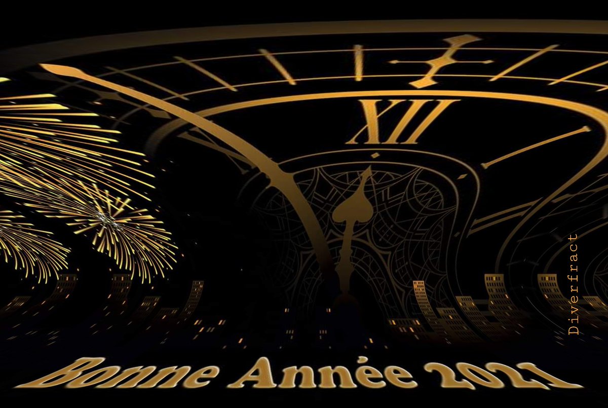 Une très belle et heureuse année 2021 à toutes et tous ! #cartevoeux #Fractale