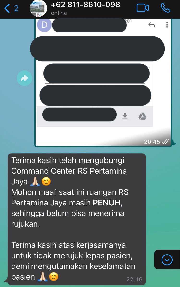 xurbiaxendless's tweet photo. Rumah sakit rujukan di Jakarta per hari ini: https://t.co/u5XWlq7KsL