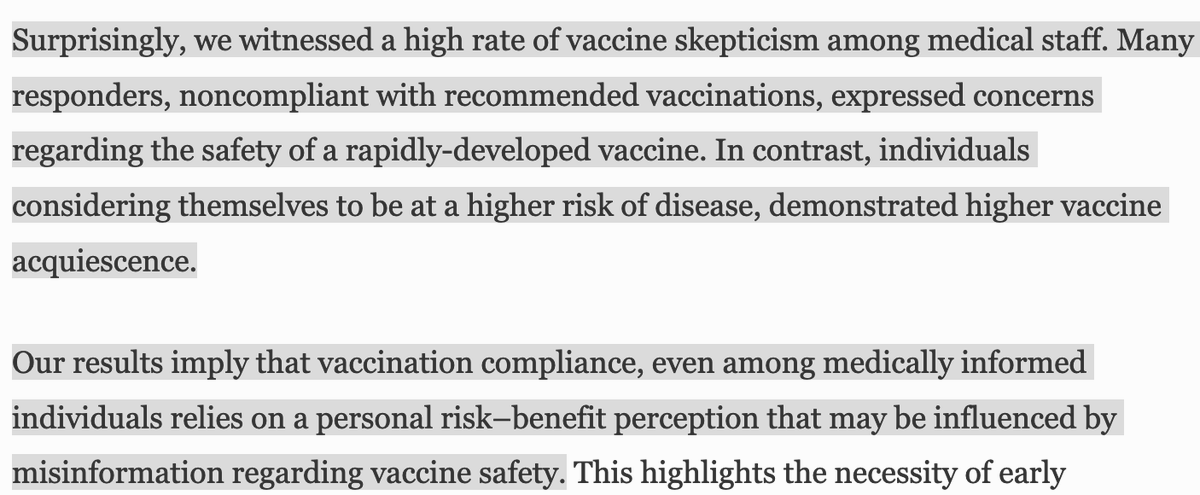 This sounds like exactly what they should be and are doing--evaluating personal risk. Those who perceive themselves as high risk are less concerned with the rapid development. No reason to think misinformation is the main culprit.