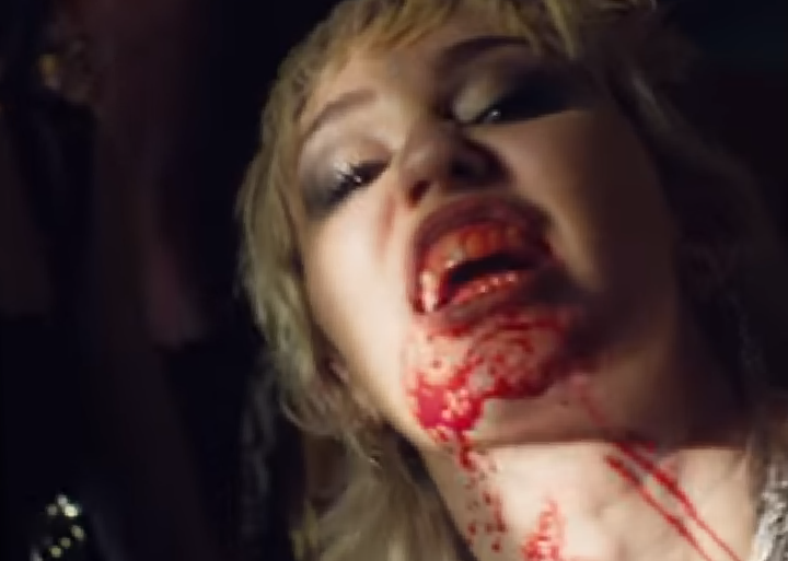 Photos of blood. The occult theme is prevalent in pop culture content.