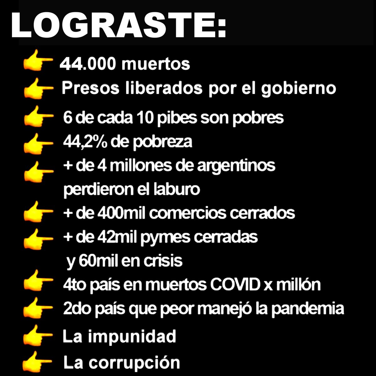 ZettyFN's tweet photo. @alferdez Esto va para todas las personas sin razonamiento que dicen gracias, o demás estupideces, RECUERDEN todo esto y más, en 1 año https://t.co/tLB5WPYzrt