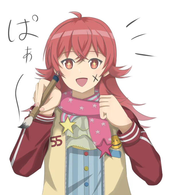 描き初め果穂と羽根つきしたい #シャニマス #小宮果穂 