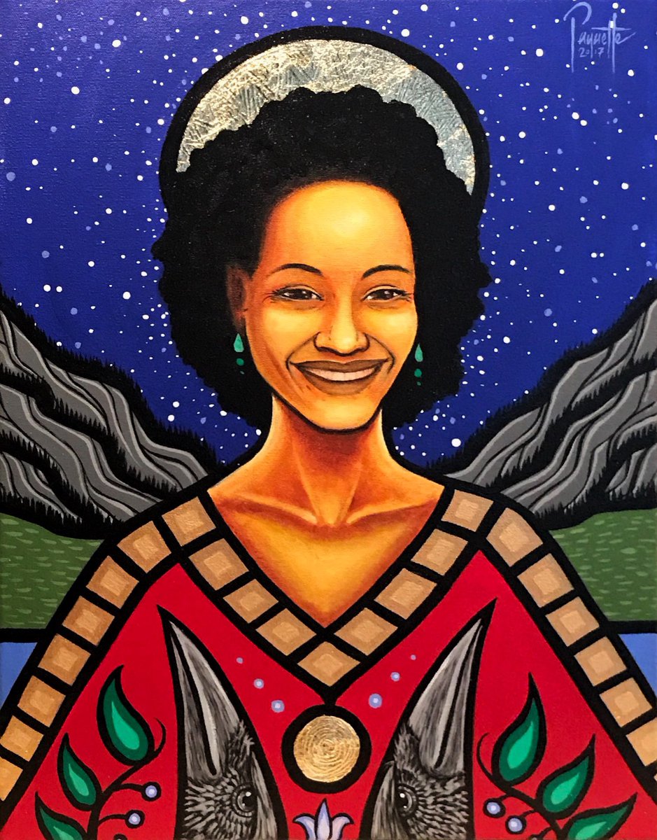 Or even a painting commission for an old friend who you hope is doing well in their new digs in Nova Scotia,  @cbcgareth &  @portiaclarkcbc  #yeg