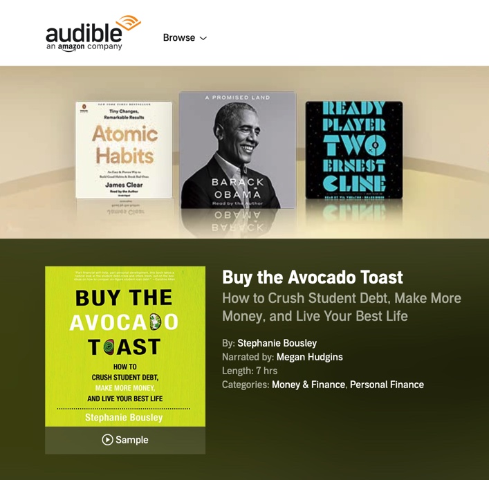 BuytheAvoToast's tweet photo. My book just dropped on Audible 😅 -- please keep it in mind the next time you need to kill 7 hours. 🙏 
https://t.co/ivp1kEvCZQ https://t.co/KCLyUpsynq