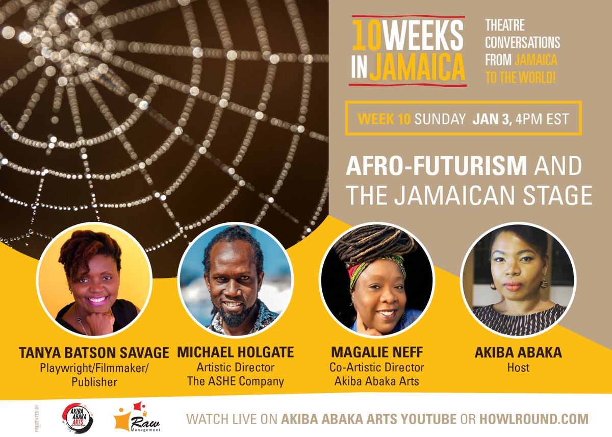 As we enter the third decade of the 21st Century two leading Jamaican playwrights and renaissance artists join us for a conversation on how Afro-Futurism shows up on the Jamaican stage. Watch us LIVE on YOUTUBE Sun. Jan. 3rd, 4PM (EST)
youtube.com/channel/UCOQh_…