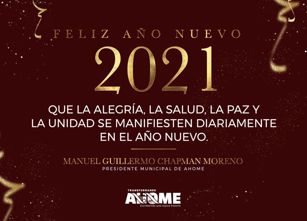 Un Año Nuevo, es un nuevo comienzo que todos recibimos con emoción e ilusión. Es mi mayor deseo que las metas que se propongan para este año los mantenga motivados a avanzar y a ser mejores cada día. 

¡Feliz Año Nuevo 2021! 🎇