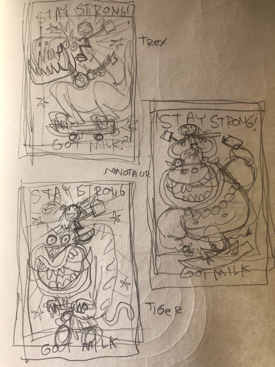 for anyone interested in my process here are the rough sketches and the color comps 