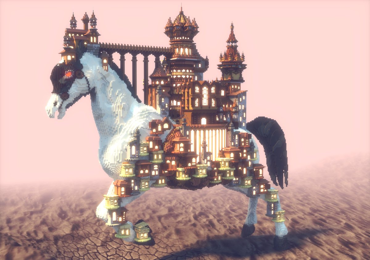 "Horses make the landscape more beautiful".
-------------------------------------------------------
Built in: <a href="/BuildersRefuge/">Builder's Refuge</a> and @FalconInFinityS

#Minecraft <a href="/BuildsMine/">Minecraft Maps</a> #minecraft建築コミュ