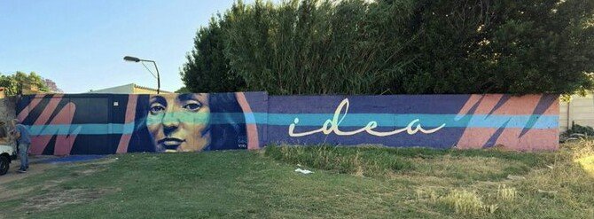 floresimosquera's tweet photo. #intervenciónurbana
autora: #NoeCor 
#arte 
frente a lo que era el asentamiento Isla de Gaspar
#sfm 
#Montevideo 
#Uruguay 
#vilariñoidea https://t.co/l5DVZBooex