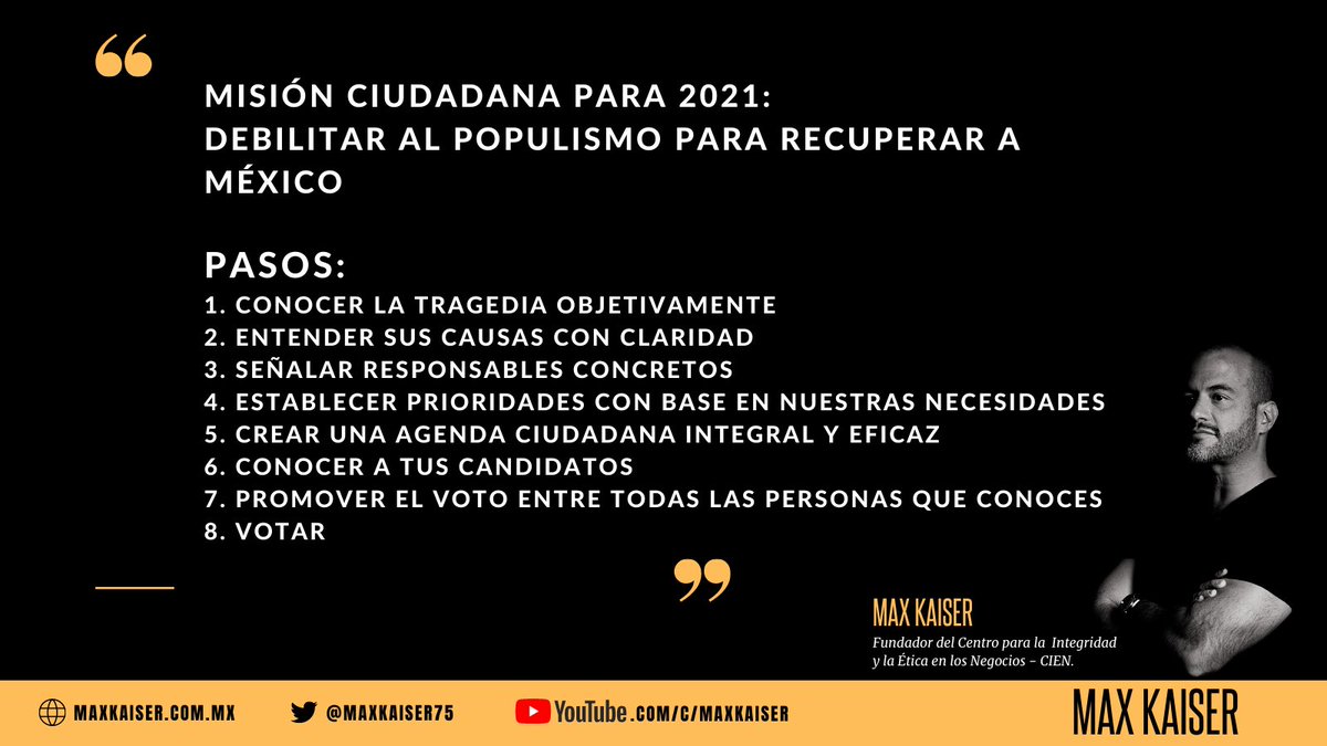 MaxKaiser75's tweet photo. Te propongo 8 Pasos para debilitar al Populismo Autoritario que está destruyendo NUESTRA Democracia! México es NUESTRO!! Ayúdame a compartir los 8 Pasos en Twitter y en tus demás redes sociales! Comparte esta postal digital 👇🏼👇🏼🙏🏻🙏🏻 https://t.co/nzmkdNJwyk