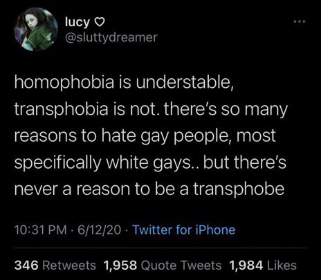 Woke homophobia.