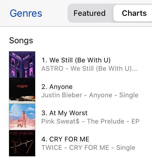 and the fact that We Still (Be With U) still number 1 in PH iTunes chart as of 9:59am PST, makes me so so happy 😭❤️

#ASTRO_BeWithU #ASTRO @offclASTRO