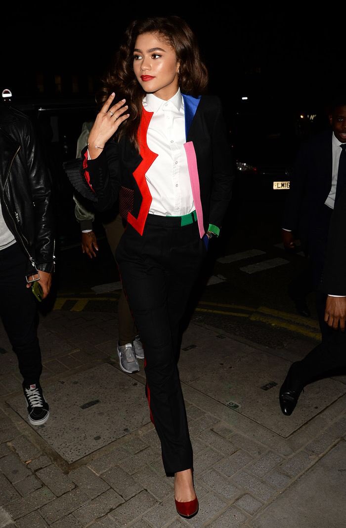 zendaya in suits; a necessary thread