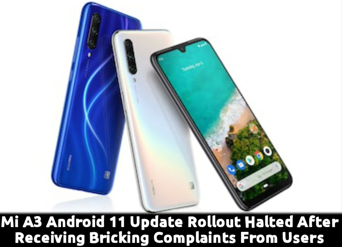 RoyalTechPro's tweet photo. •Mi A3 users have complained on #Twitter and other platforms
•#MiA3 debuted in 2019 as Xiaomi’s last #AndroidOne phone
#android11 #mia3android11 #Technews #tech #redmi #breakingnews #news #update @xiaomiindia @redmiindia #trending #new #Xiaomi #technology #smartphone https://t.co/u5UPuap9di