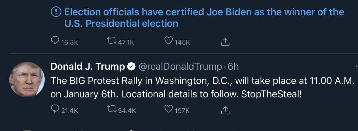 Here we have Inciter-In-Chief  @realDonaldTrump getting everyone ready for  #PoorBoyPalooza on Jan 6th.One more time for the ANTIFASCISTS in the back:The most dangerous fascist to ever walk on American soil WANTS YOU TO FIGHT PROUD BOYS on Jan 6th.That means you SHOULDN’T.