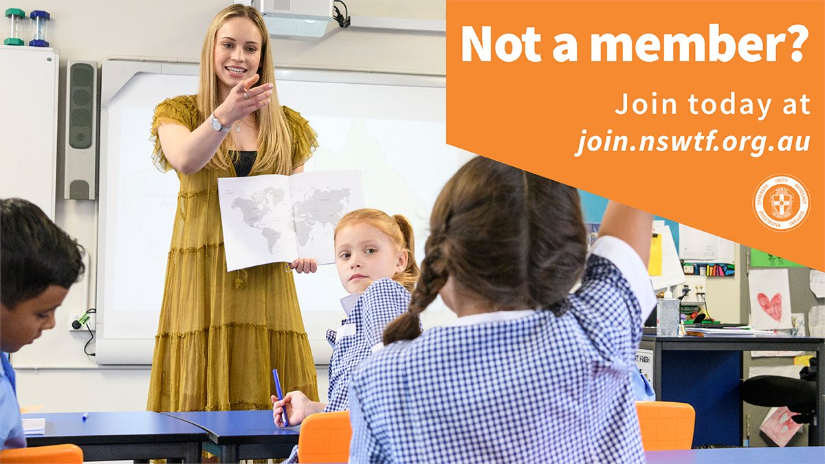Every new member makes the union stronger when fighting for your rights in the classroom. Not yet a member? Join more than 60,000 public school teachers today join.nswtf.org.au.