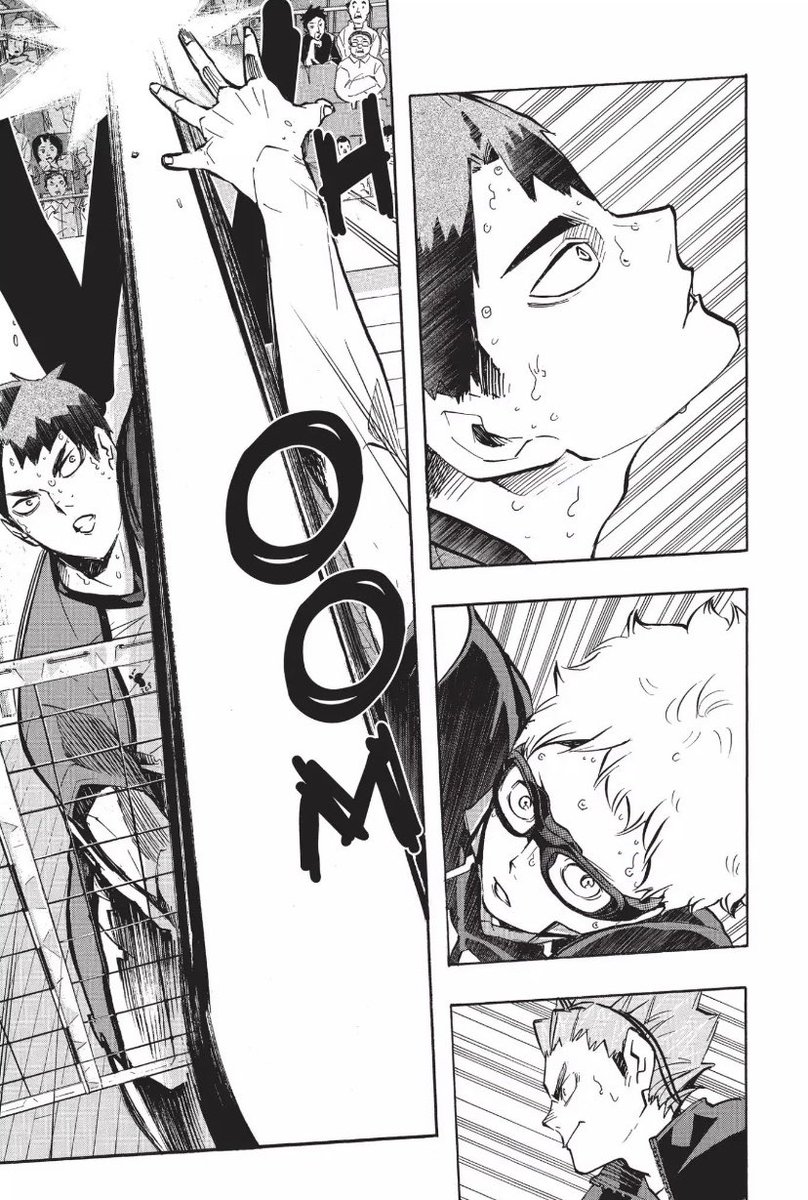 I think it’s no question that one of if not the biggest point of Tsukki’s growth is the Shiratorizawa match. He is undisputedly the MVP, constantly strategizing and coordinating Karasuno’s defence in order to counter the cannon that is Ushiwaka.