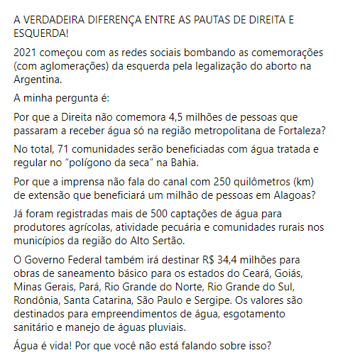 SuelyAzevedo9's tweet photo. A VERDADEIRA DIFERENÇA ENTRE AS PAUTAS DE DIREITA E ESQUERDA!
#ComemoreAvida! https://t.co/rvwgGr8AbC