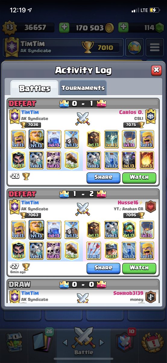 TimTimCR1's tweet image. Took a day off and these are my first 2 matchups when I come back👍