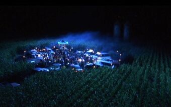Seems like everyone is showing up now as this Cornfield Bonfire Rave is totally becoming Badass! * cracks another Coors * Doug , Samantha and Sarah decided to head back to the house along with Jimmy and Ted leaving all this fun  #FridayThe13th  #HorrorFamily  #Chapter4