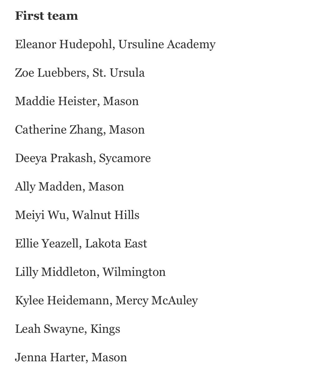 Congrats <a href="/EllieYeazell/">Ellie Yeazell</a> for being named First Team by the Cincinnati Enquirer! Much deserved 👏🏼⛳️ #EastGirlsGolf