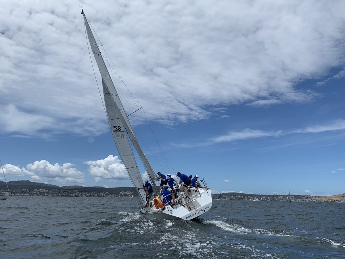 EdithBevin's tweet image. Launceston to Hobart yacht race overall winner ‘Detail First’ hoping for a repeat in today’s King of the Derwent off Hobart @abchobart