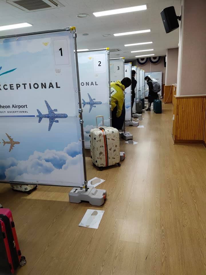8/ Arriving at the Incheon National Quarantine Facility Station, we were escorted to a waiting area, given a separate booth each, told to wait until test results came out at least 6 hours later.