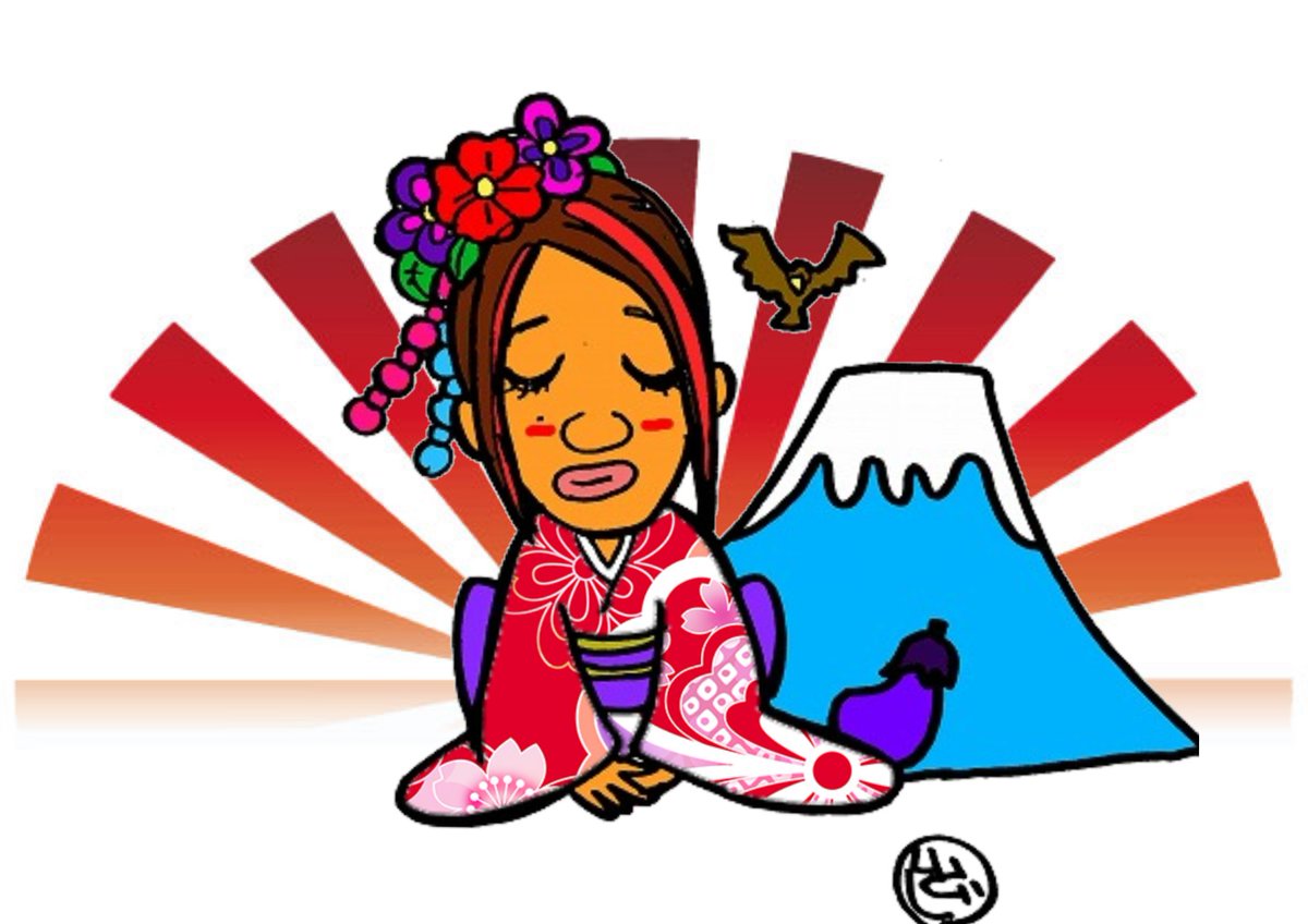 いとじ على تويتر あっこれは１朱里２鷹３茄子で描きました 笑 いい初夢見られました 朱里 プロレスイラスト