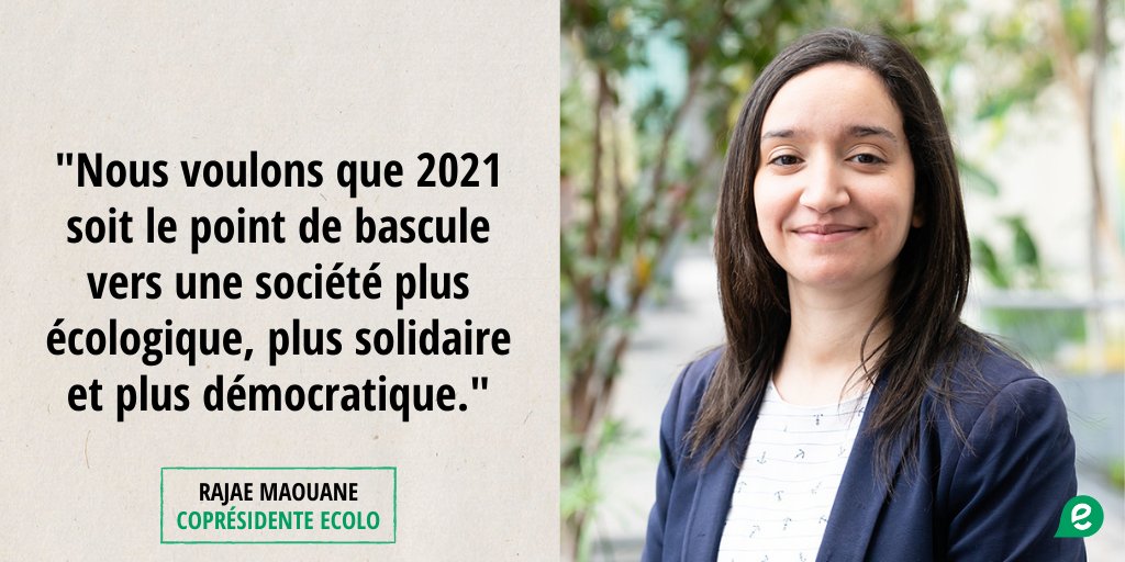 Nos coprésidents <a href="/RajaeMaouane/">Rajae Maouane 🌎🌻</a> et <a href="/jmnollet/">.</a> s'adressent aux habitant·e·s du nord et du sud du pays dans une lettre qui appelle à l'espoir et à la solidarité 👉 ecolo.be/construire-lav…

Retrouvez leur interview et leurs aspirations pour 2021 dans @sudpresseonline.