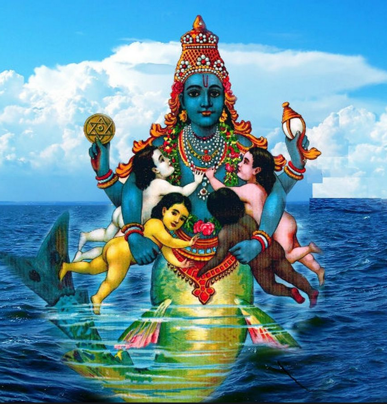 10. Matsya:At the end of Chakshusha manvanthara, when all worlds were submerged, he saved the creation paving the path to next manvantharaरूपं स जगृहे मात्स्यं चाक्षुषोदधिसम्प्लवे ।नाव्यारोप्य महीमय्यामपाद्वैवस्वतं मनुम् ॥ १५ ॥12/