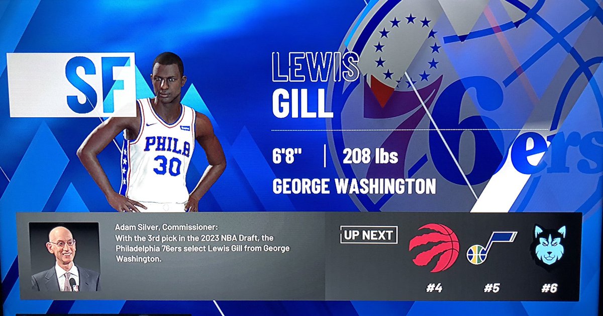elReySN's tweet photo. 1st Round Picks in the #elReyLeague Draft:

No.2 Pick- Memphis: C, Rik Smits (Marist)
No.3 Pick- 76ers: SF, Lewis Gill (George Washington)
No.4 Pick- Toronto: PG, Rod Strickland https://t.co/RsfO5HXXbG